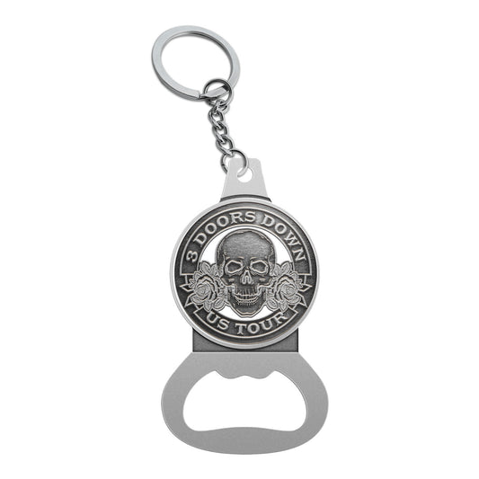 Skull and Roses Keychain